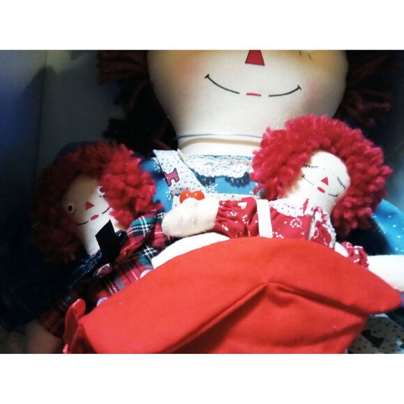 Raggedy Ann Holiday Keepsake Doll 1999 18" Applause Mini Raggedy Ann & Stand - Picture 14 of 15